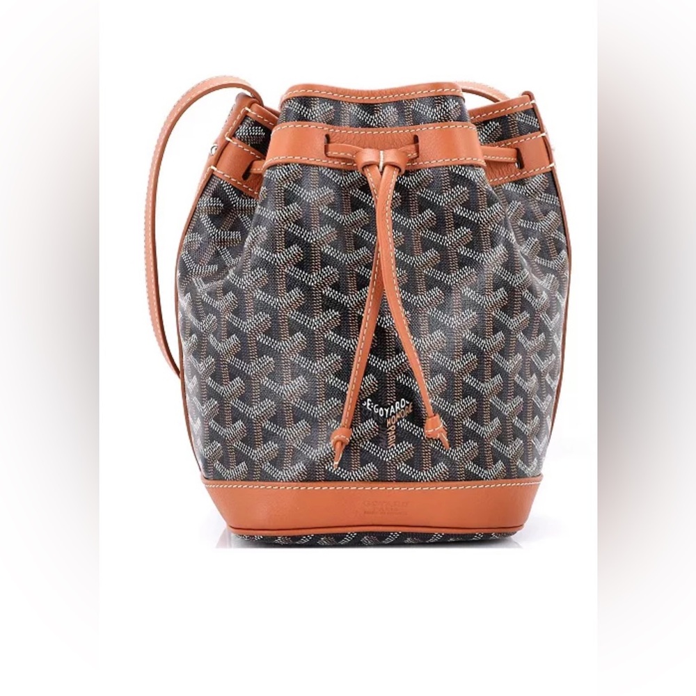 GOYARD Goyardine Petit Flot Bucket Bag PM Black Gold